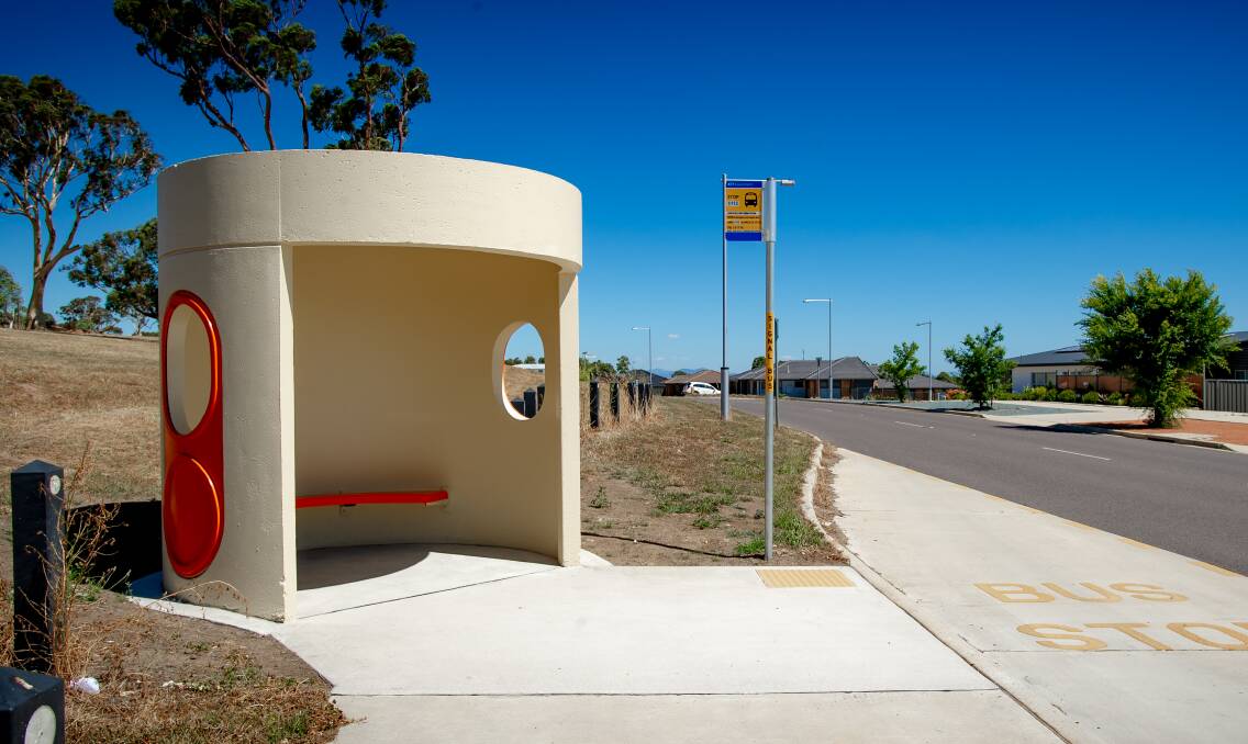 A bus shelter in Moncrieff, one of the suburbs with its eye on the prize. Picture: Elesa Lee