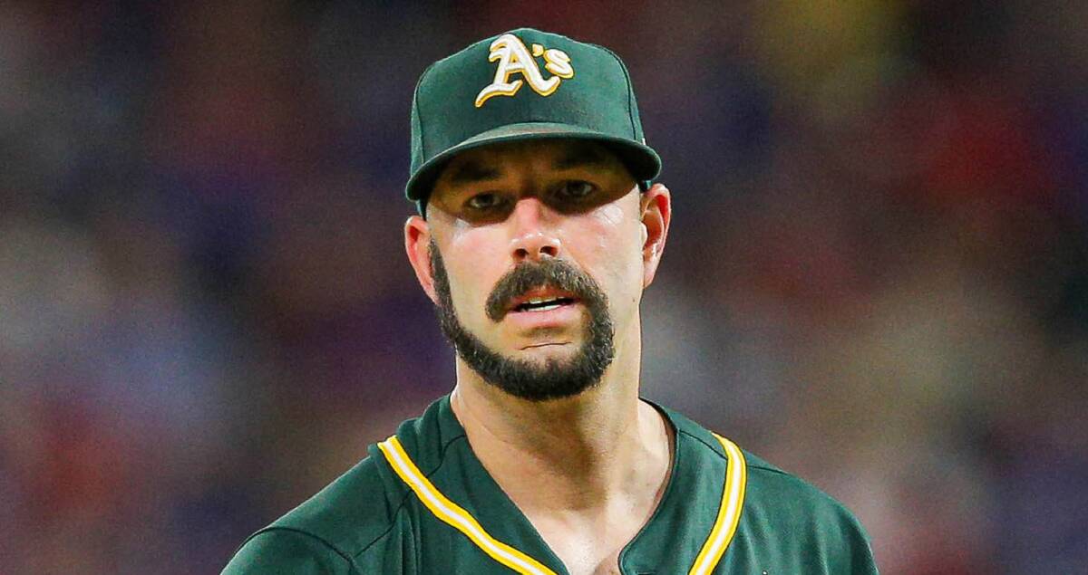  American baseball player Mike Fiers with his inspirational beard.