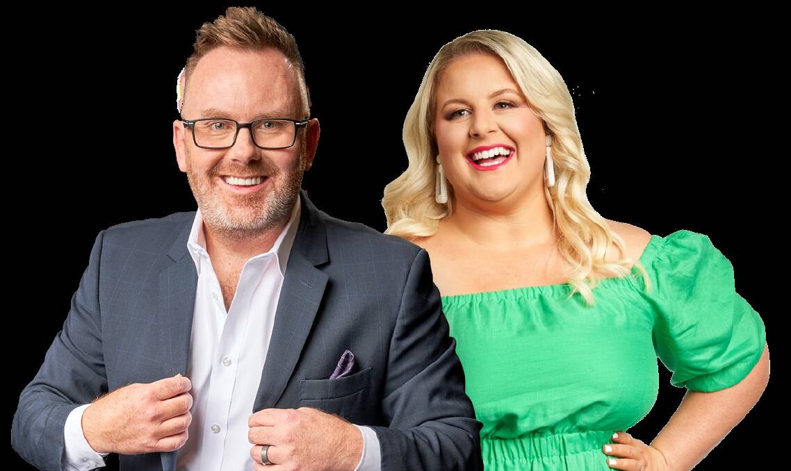 MIX 106.3's Rod Cuddihy and Gabi Elgood have the No.1 Drive show in Canberra. Picture supplied 