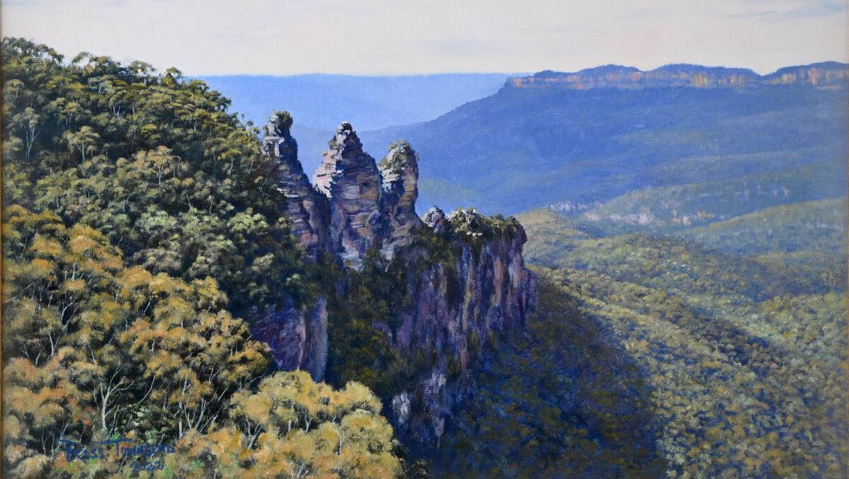 Ross Townsend's painting of the Three Sisters. Picture supplied
