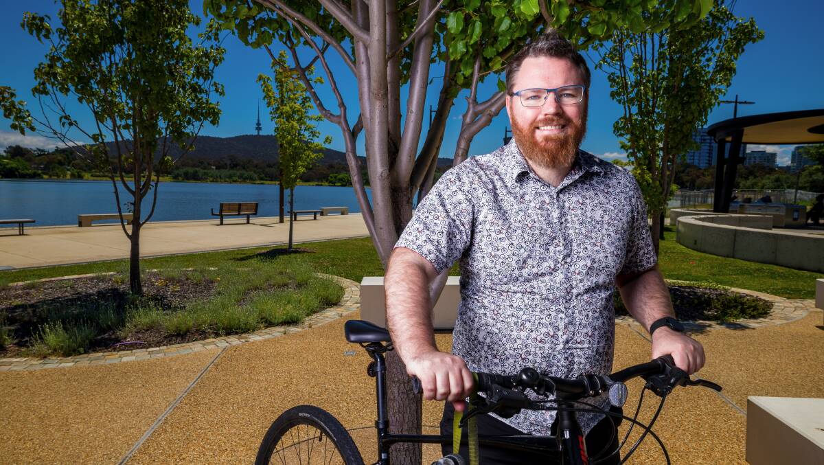 Simon Copland says he will also advocate for the densifying of Canberra so riding to work is a more realistic option. Picture by Sitthixay Ditthavong