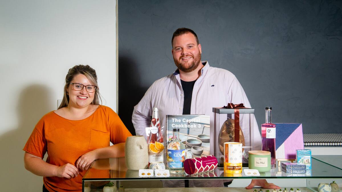 Pop Canberra co-founders Mikhaila Pennell and Gabe Trew on Friday. Picture: Elesa Kurtz.