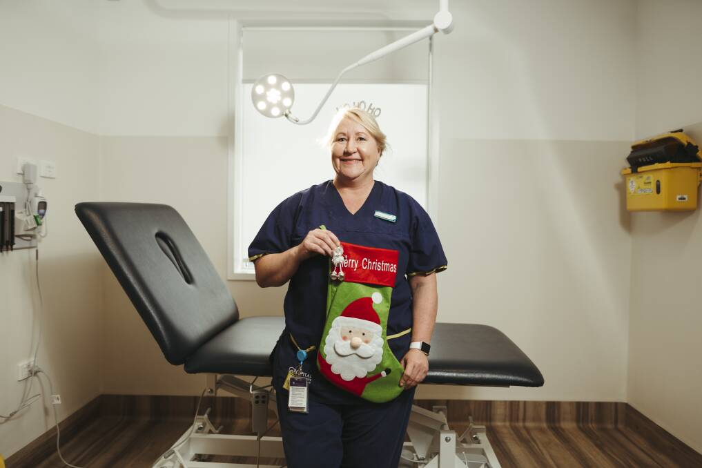 Nurse Belinda Skuja will be working at the Gungahlin Walk-In Centre on Christmas Day. Picture: Dion Georgopoulos