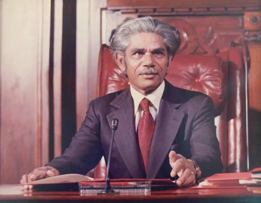 Neville Bonner, presiding over the Senate, Old Parliament House, 1975, Courtesy of the Museum of Australian Democracy, Canberra.