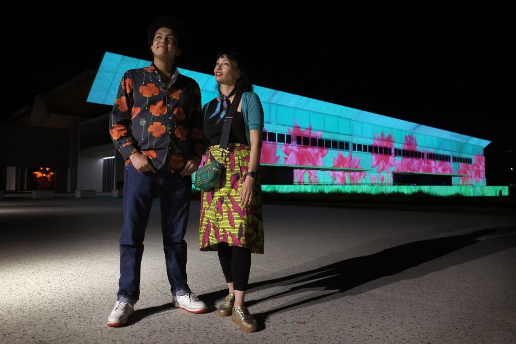 The Beynons will be back in Canberra next week to see their Enlighten work with the crowds. Picture by James Croucher