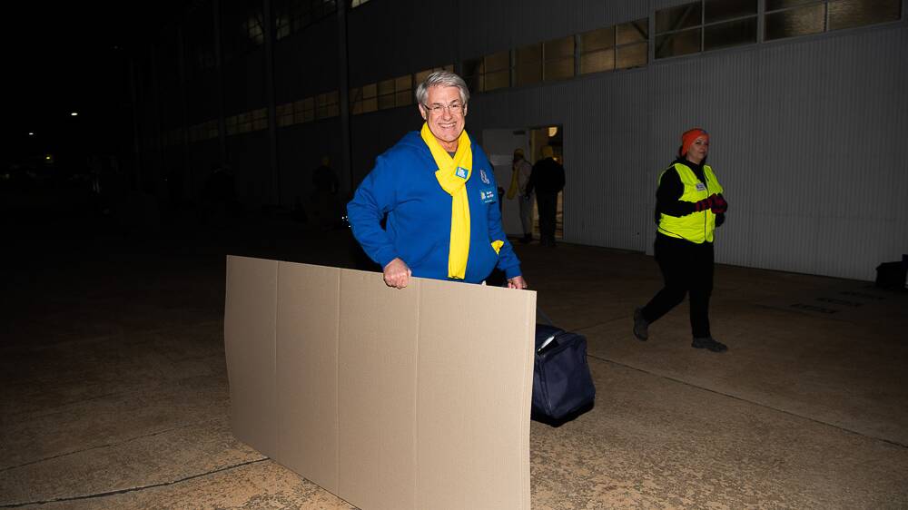 Mr van Wyk on the Vinnies CEO Sleepout in 2019. Picture: Supplied