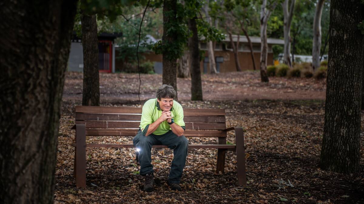 Floriade head gardener Andrew Forster in Commonwealth Park on Friday contemplates a year without Floriade. Picture: Karleen Minney