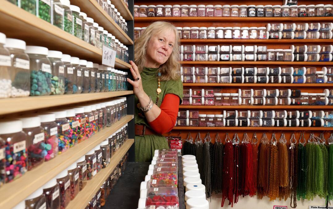 Bead Street ownr Kate English at the store yesterday. Picture: James Croucher