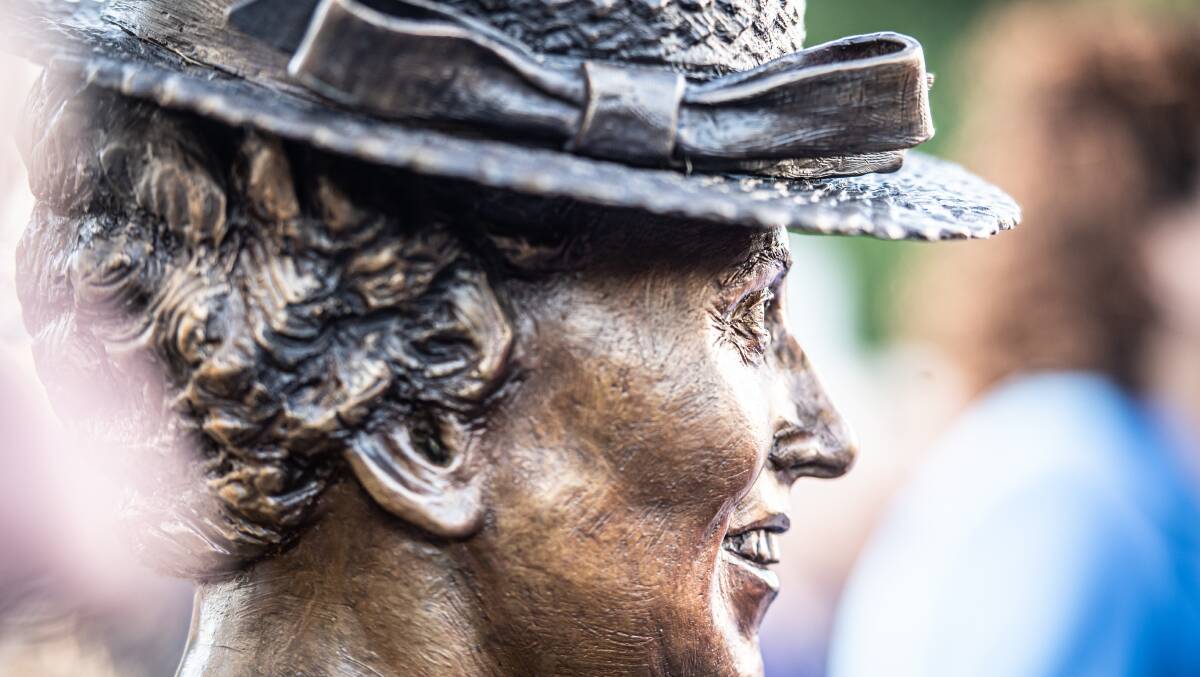 A detail of the sculpture of Dorothy Tangney who was only 36 when she became thw first woman elected to the Senate. Picture by Karleen Minney