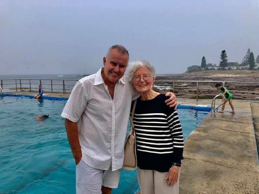 Jeremy Lasek and his mum Barbara in January, before social distancing was a thing. Picture: Supplied