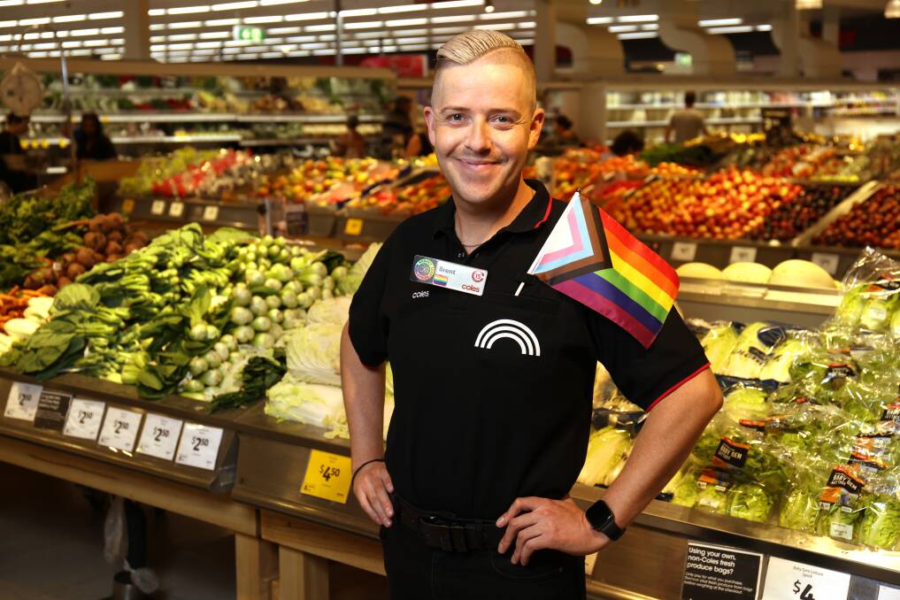 Brent Barling at the Gungahlin Coles supermarket on Friday where he is the customer service manager. Picture by James Croucher 