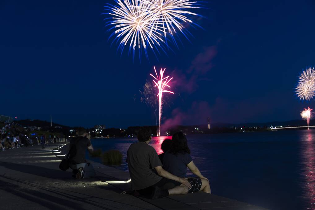 New Year's Eve fireworks in Canberra in 2021. Picture by Keegan Carroll