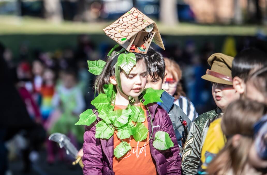 Saskia Edmondson conjured up the Magical Faraway Tree at the Book Week Parade at Latham Primary School yesterday. Picture: Karleen Minney