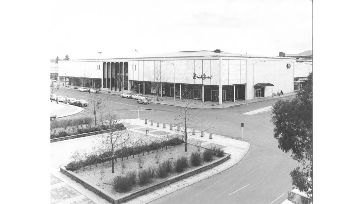 The DJ's corner of the Monaro Mall, originally surrounded by roads. Picture supplied