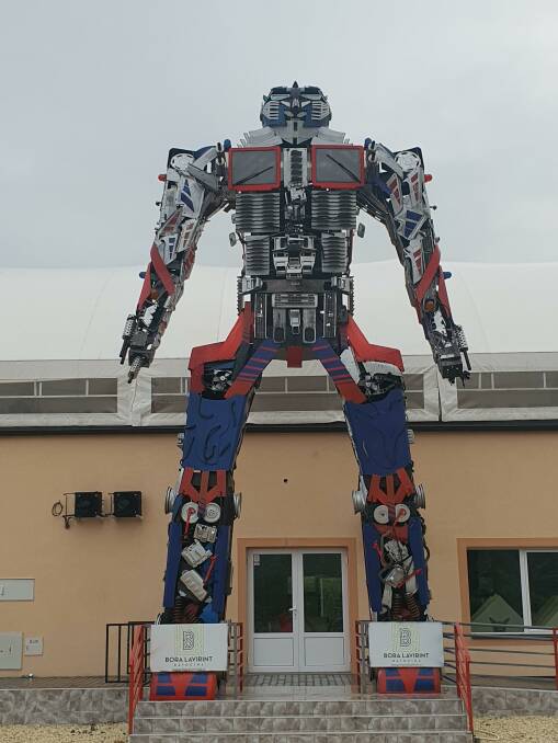 The Serbian amusement park features a giant robot. Picture Supplied