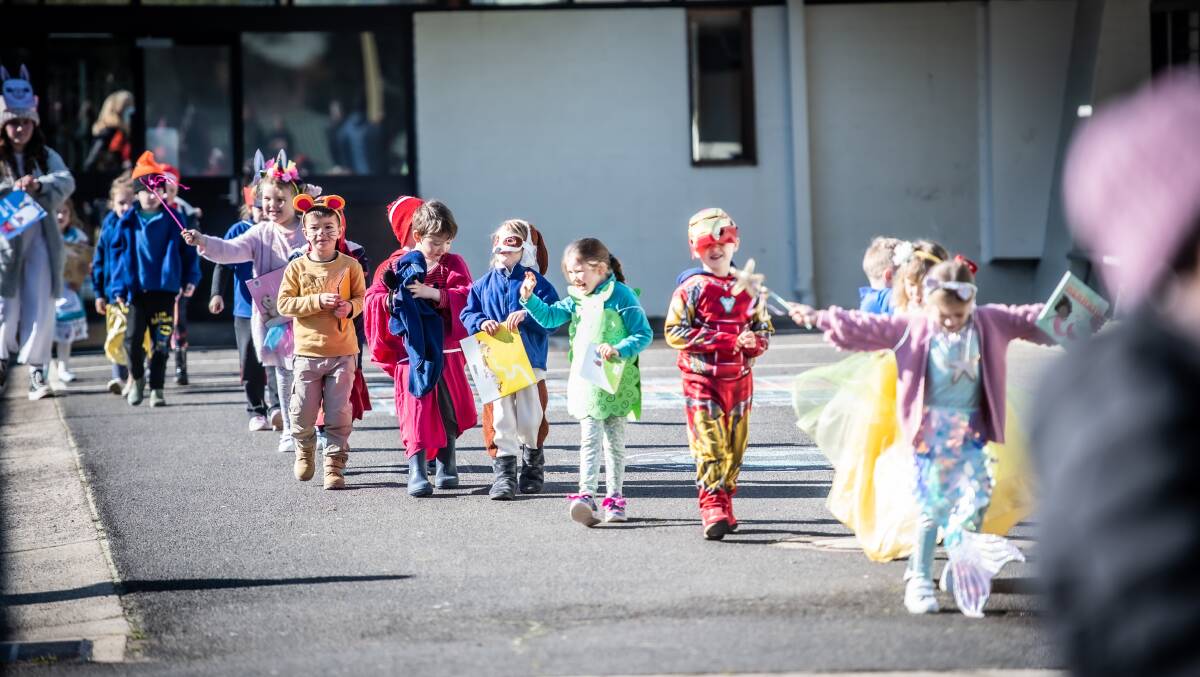 The kindies loved being part of the parade. Picture: Karleen Minney