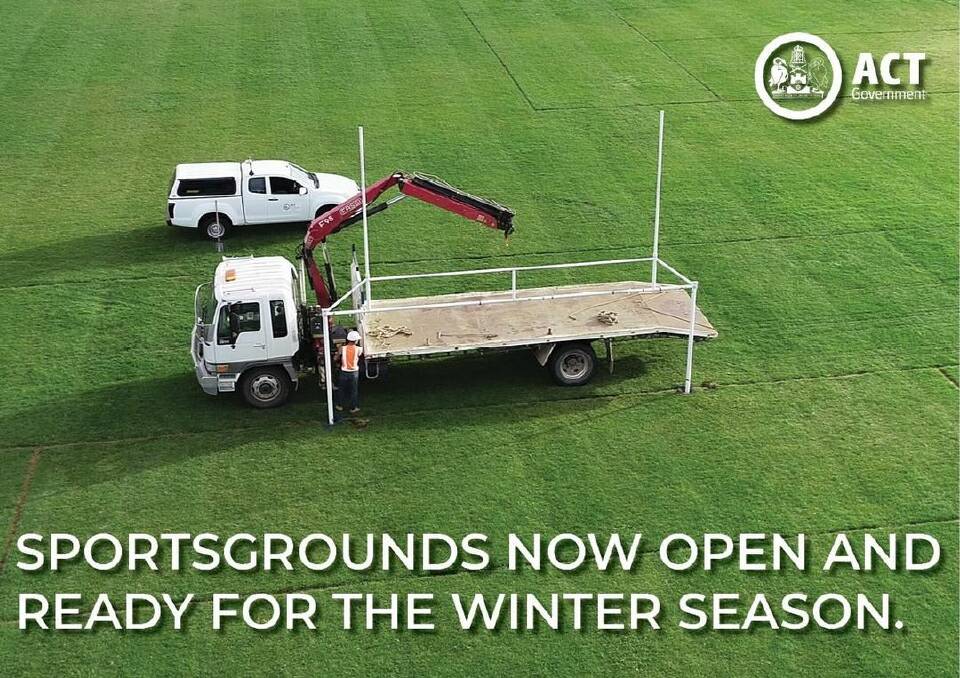 Sportsgrounds were officially declared open in Friday - at the tailend of the winter sports' season. Picture: Facebook