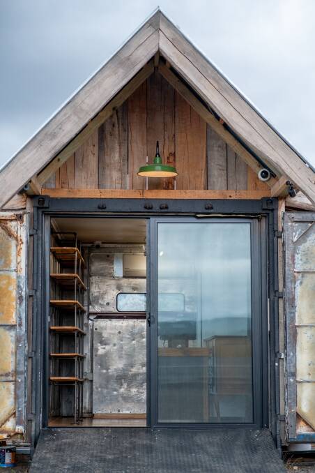 The hut was made from recycled materials and timber from Murrumbateman. Picture: Supplied