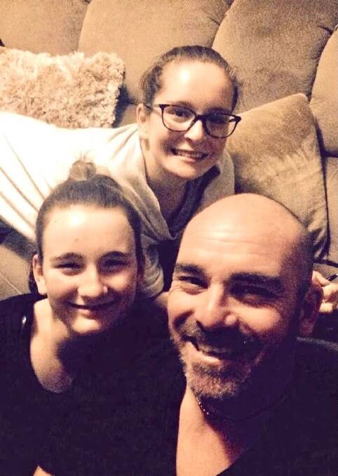 Bede Carmody with his much-loved nieces Erin (back) and Lucy. Picture: Supplied