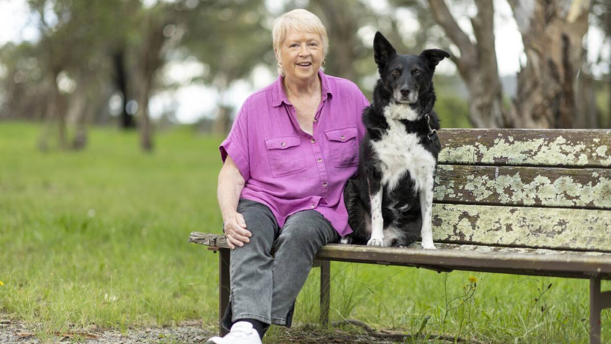 Wendy Parsons with her former ACT Rescue and Foster dog Lochie. Picture by Gary Ramage