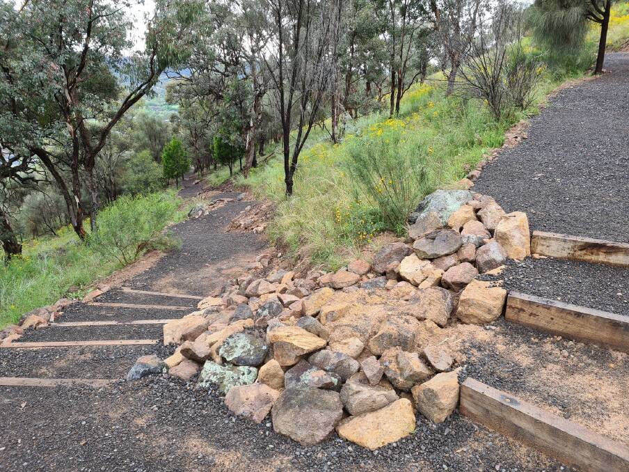Part of the revamped Zig Zag track on Mount Taylor. Picture: ACT Government
