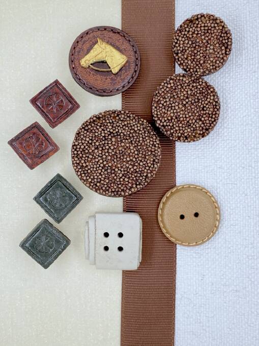 A selection of leather buttons. Picture supplied 