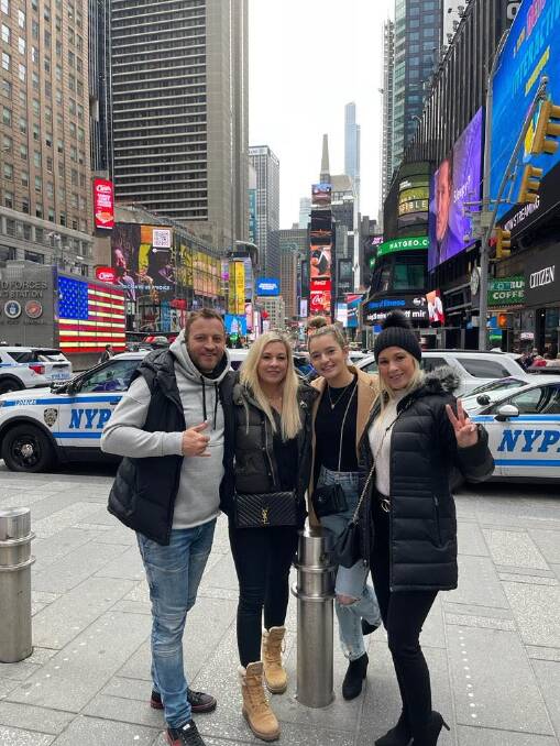 White Rhino Property's Gavin and Chelsea Van Zyl, Sienna Sewter and Belinda Le Ruez in New York this week. Picture: Supplied