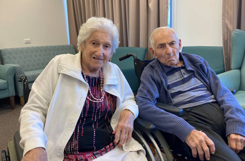 Coral and Mark Tully, both 92, now live at the IRT Kangara Waters Aged Care Centre in Belconnen. Picture: Supplied