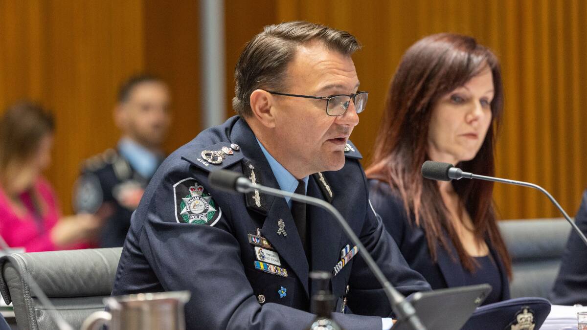 AFP Commissioner Reece Kershaw at Senate estimates last week. Picture by Gary Ramage