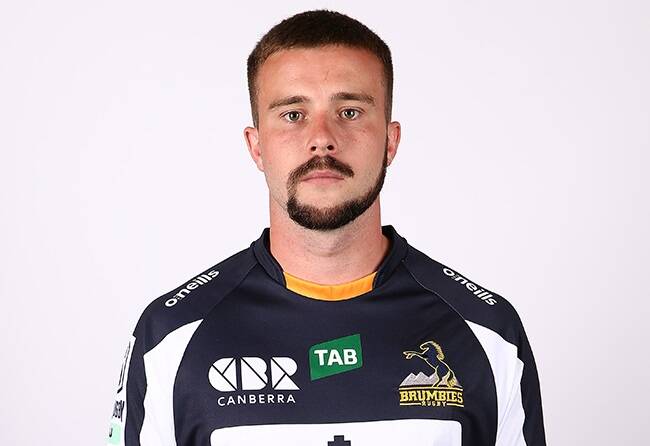 Mack Hansen in his official photo for the 2021 Brumbies squad. One for the ages.