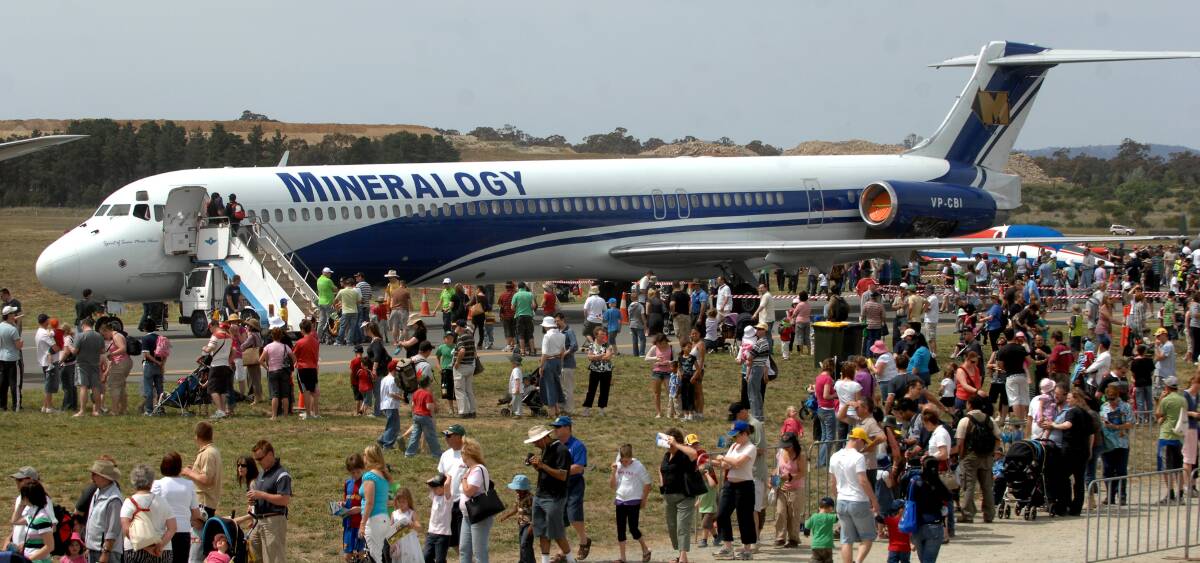 A plane owned by mining magnate Clive Palmer was part of the 2008 display. Picture: Graham Tidy