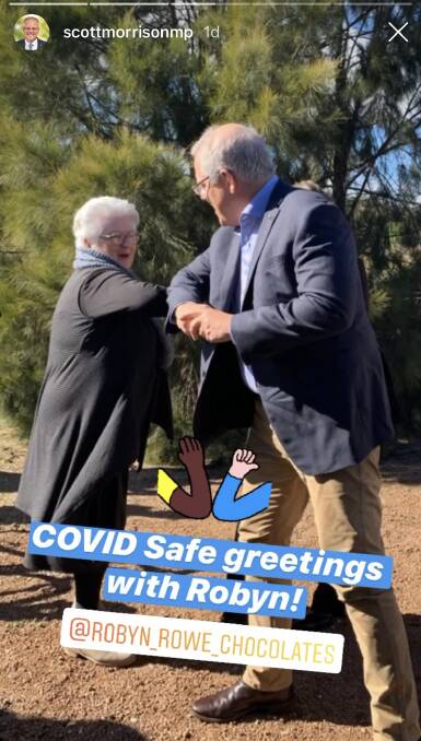 A safe greeting with the PM.