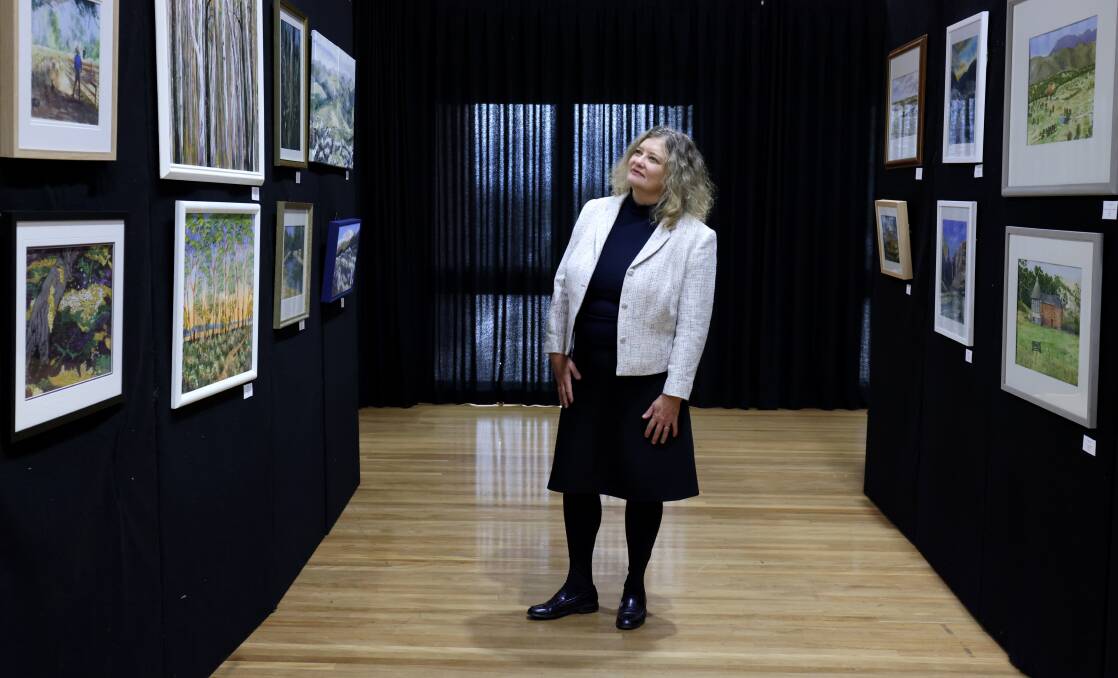 The works were judged by Canberra Museum and Gallery senior curator in visual arts Virginia Rigney. Picture: James Croucher