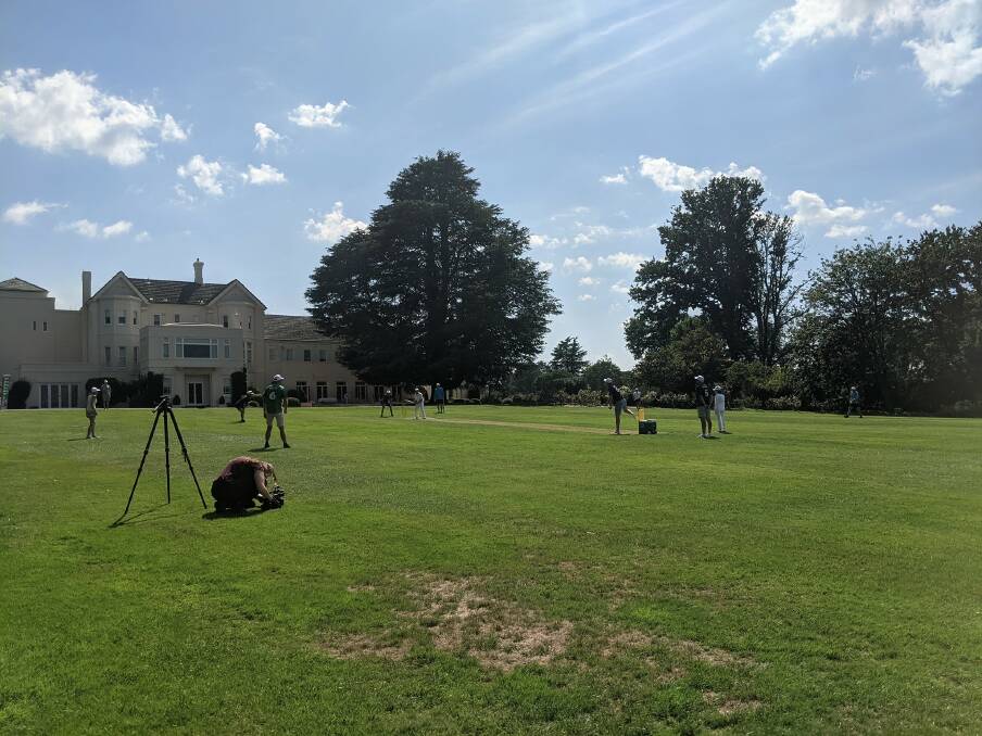 The lush green lawns of Government House were given over to Batting for Change on Thursday. Picture: Megan Doherty