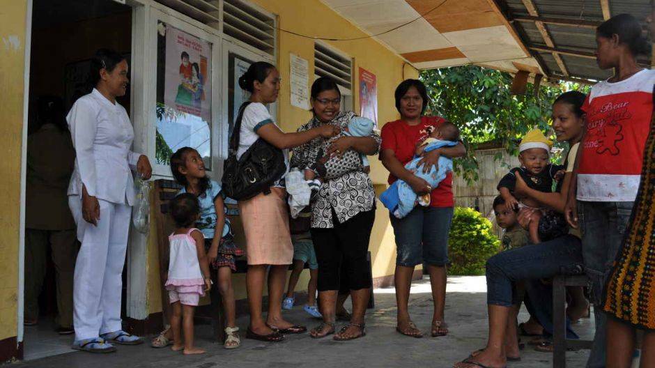 Mothers and babies in West Timor. Picture: Supplied