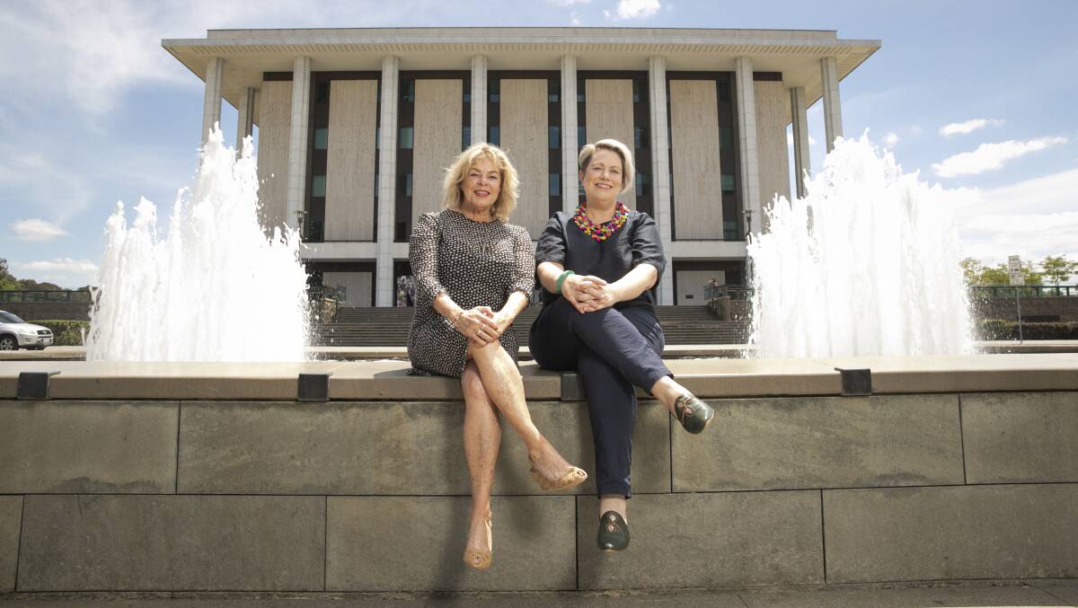 Canberra author Tracey Hawkins and Storytorch Press publishing director Samantha Rutter. Picture: Keegan Carroll