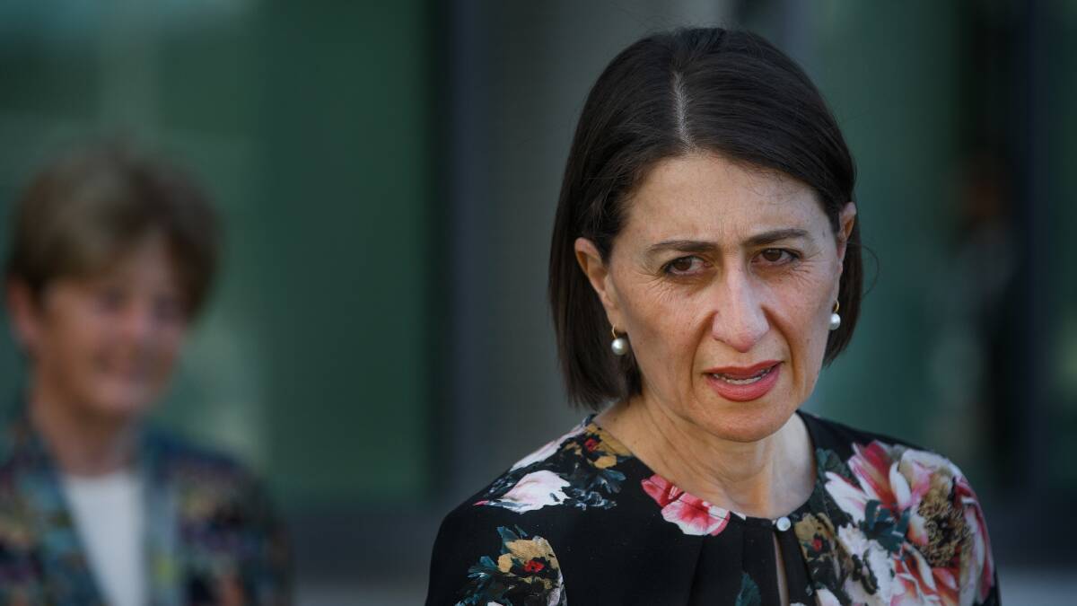 Then NSW Premier Gladys Berejiklian was taken to task for her doublespeak. Picture: Marina Neil