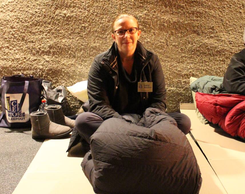 ACT Supreme Court Chief Justice Lucy McCallum at the sleepout. Picture supplied