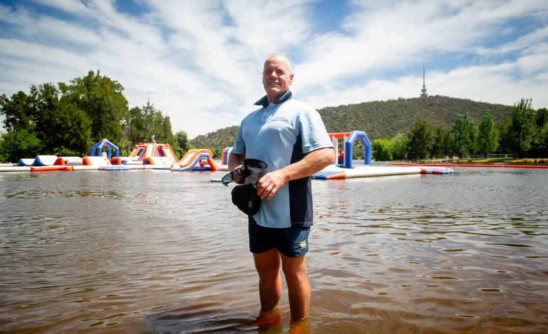 New owner of the Canberra Aqua Park Ben Hawke. Picture by Elesa Kurtz