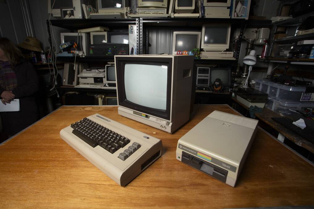 Jason's "iconic" Commodore 64, which Randall calls the "old bread bin". Picture: Keegan Carroll