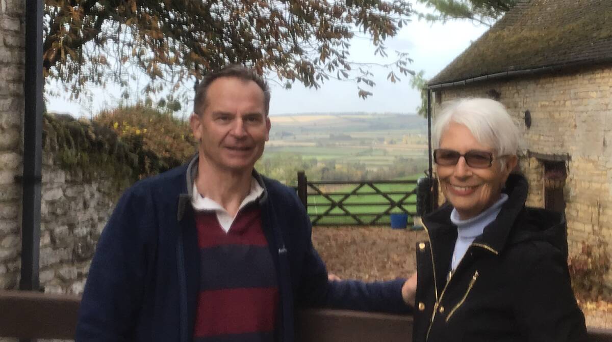 Jon Stanhope in England with his long-lost sister Maureen, or "Mo". Picture: Supplied