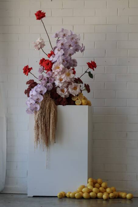 The whitewashed walls of the Wiluna Flower Studios help the flowers to pop. Picture: Monique Hisler