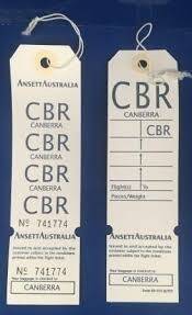 Old Ansett baggage tags. Picture supplied 