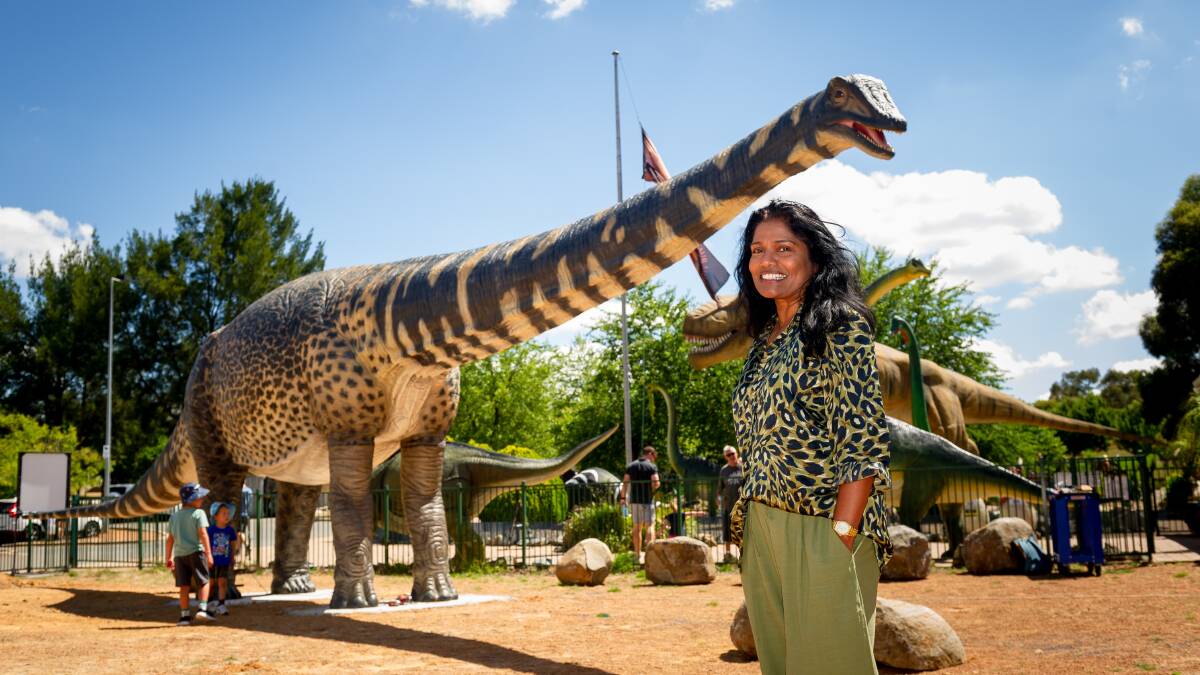 Cooper in place this week with the museum's new general manager Carole Arulantu. Picture by Elesa Kurtz