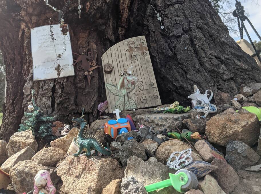 The fairy tree in Wanniassa that has sprung up in lockdown. Picture: Megan Doherty