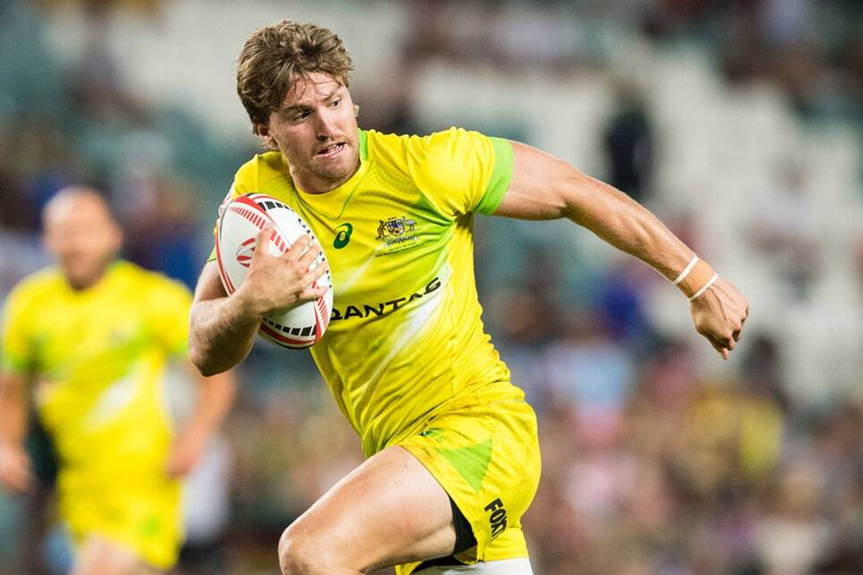 Lewis Holland in full flight. Picture: Rugby Australia media