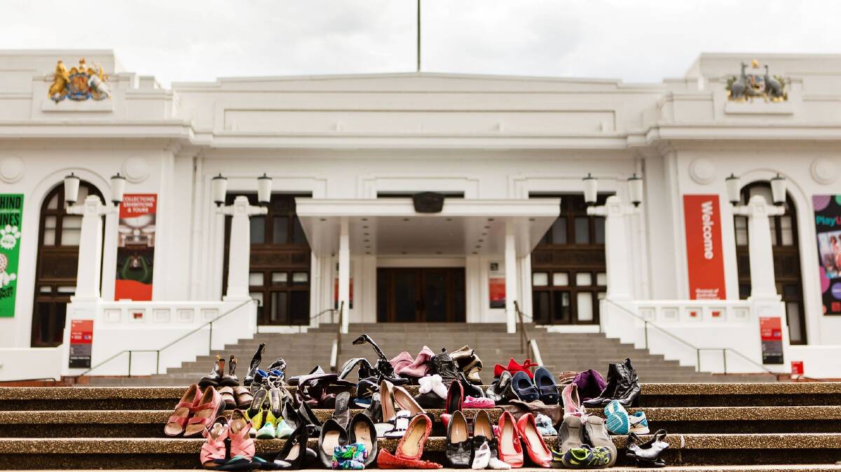 The shoes at Old Parliament House. Picture: Mattalie Photography
