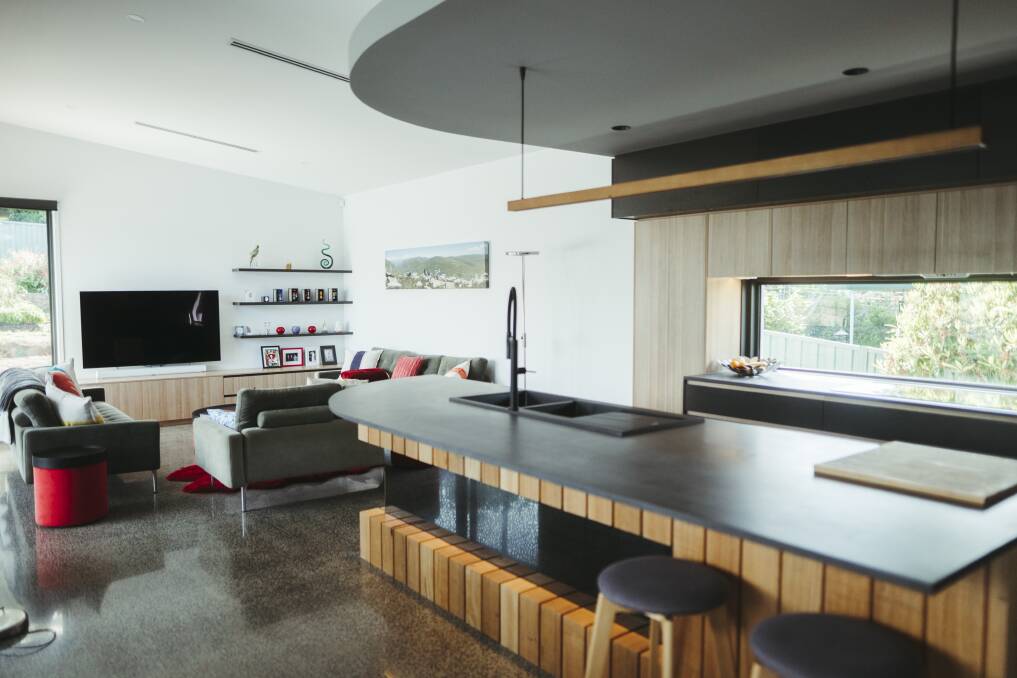 The living area and kitchen. Picture: Dion Georgopoulos