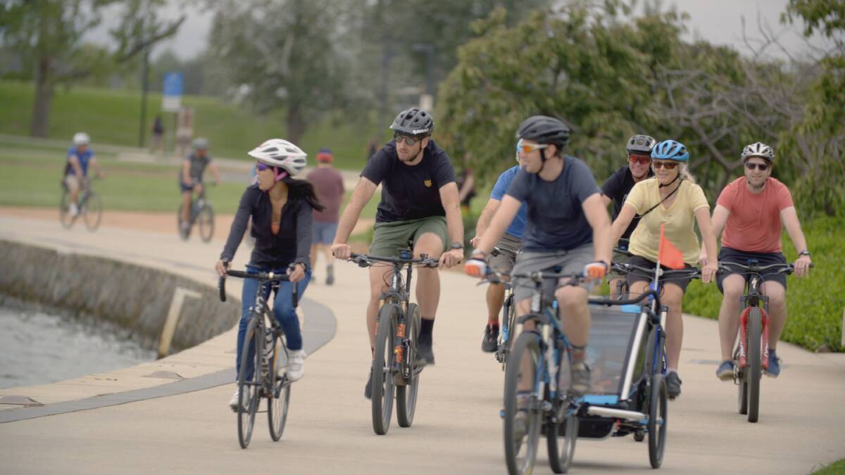 The show also looks at the shared bike paths around Canberra. Picture: Supplied