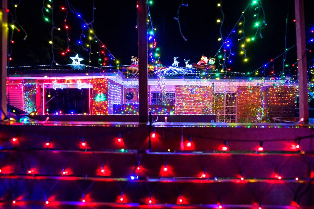 The Hoffman home is in Burraly Court, Nguannawal, is lit up by LEDs. Picture: Sitthixay Ditthavong